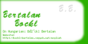 bertalan bockl business card